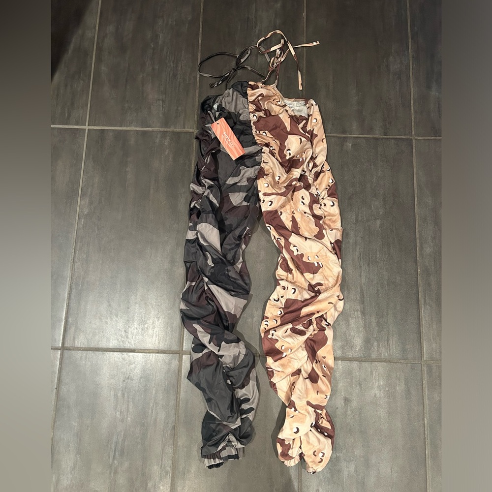 NWT Ruched Camouflage Pants